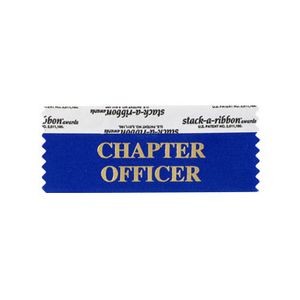 Chapter Officer Stk A Rbn Blue Ribbon Gold Imprint