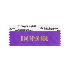 Donor Stk A Rbn Violet Ribbon Gold Imprint