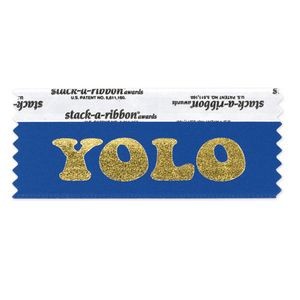 Yolo Stk-A-Rbn Blue Ribbon Gold Imprint
