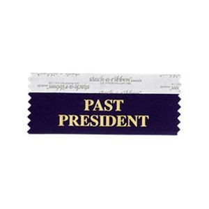 Past President Stk A Rbn Navy Ribbon With Gold Imprint