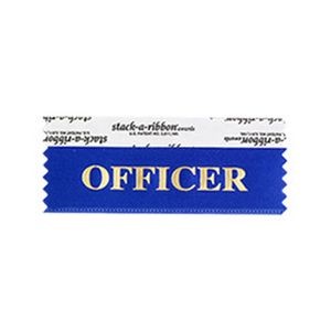 Officer Stk A Rbn Blue With Gold Imprint