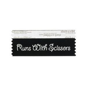 Runs With Scissors Stk A Rbn Black Ribbon White Imprint