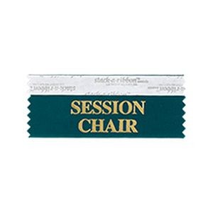 Session Chair Stk-A-Rbn Teal Ribbon Gold Imprint