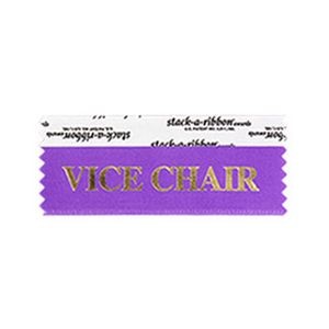 Vice Chair Stk A Rbn Violet Ribbon Gold Imprint