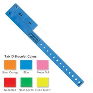 5/8" 2-Tab ID Convention Wristband - Blank