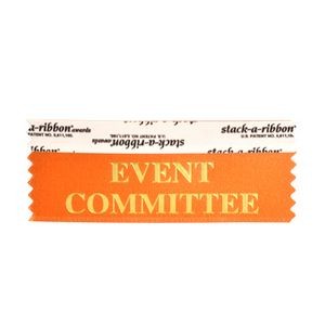 Event Committee Stk A Rbn Orange Ribbon Gold Imprint