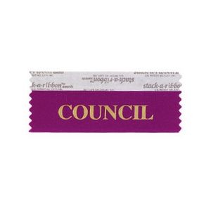 Council Stk A Rbn Berry Ribbon With Gold Imprint