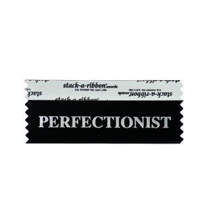 Perfectionist Stk A Rbn Black Ribbon Silver Imprint