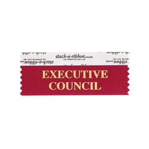 Executive Council Stk A Rbn Maroon Ribbon Gold Imprint