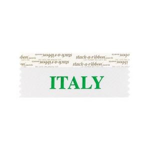 Italy Stk A Rbn White Ribbon Green Imprint