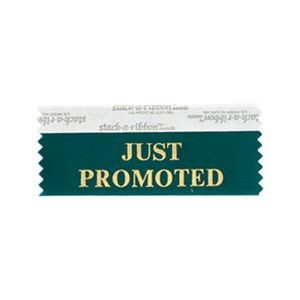 Just Promoted Stk A Rbn Teal Ribbon Gold Imprint