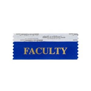 Faculty Stk A Rbn Blue Ribbon Gold Imprint