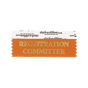 Registration Committ Stk A Rbn Caramel Ribbon Gold Imprint