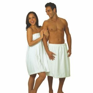 Bath Wrap - Ladies, 28" Terry Velour w/Elastic Velcro® Closure (Blank)