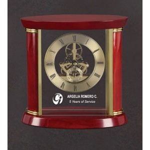 Rosewood Glass Clock Executive Award