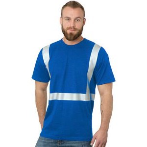 Bayside® Hi-Visibility 50/50 Solid Crew Striping Tee Shirt