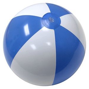 White/ Light Blue 16" Inflatable Two Alternating Color Beach Ball