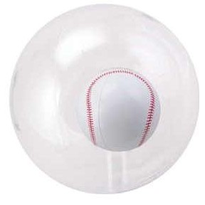 16" Inflatable Transparent Beach Ball w/ Inflatable Baseball Insert©