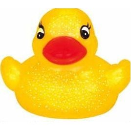 Rubber Transparent Son Duck w/ Glitter Inside