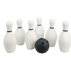 Rubber Bowling Set (6 Pins and 1 Ball)