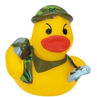Mini Rubber Soldier In Camouflage Outfit Duck©