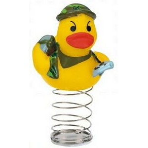Rubber Soldier In Camouflage Outfit Duck Bobble