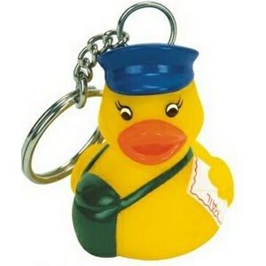 Rubber Mailman Duck Key Chain