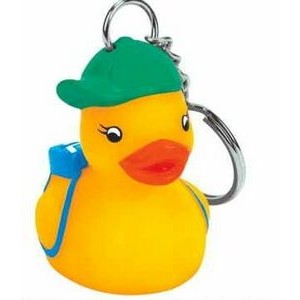 Rubber Student Duck Key Chain