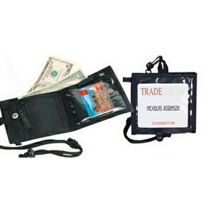 2-in-1 Trade Show Badge Holder/ Fold Wallet
