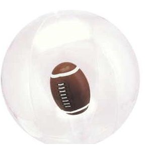 16" Inflatable Transparent Beach Ball w/ Inflatable Football Insert©
