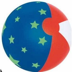 16" Inflatable Patriotic Glow In Dark Star Beach Ball