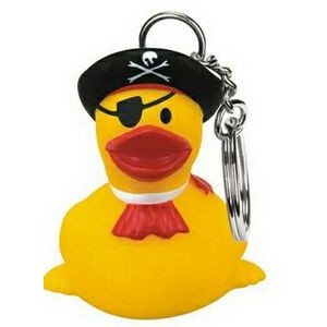 Rubber One-Eyed Pirate Duck Key Chain