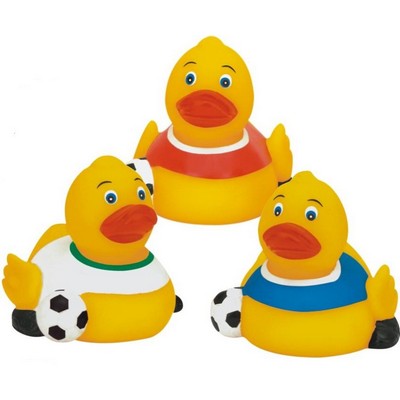Rubber Sizzling Soccer Duck©