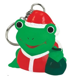 Rubber Santa Claus Frog Key Chain