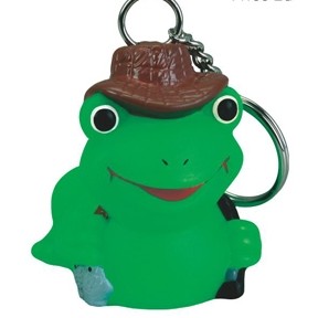 Rubber Fishing Frog Key Chain
