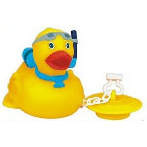 Rubber Sea Diver Duck w/ Bathtub Plug©