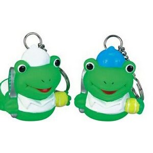 Rubber Tennis Frog Key Chain