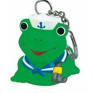 Rubber Sailor Frog Key Chain