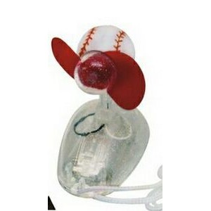 Baseball Mini Computer Mouse Fan