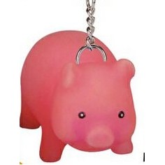 Rubber Piggy Key Chain