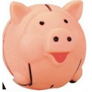 Rubber Basketball Shaped Pig Dog Toy©