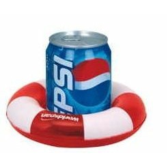 Inflatable Two Tone Life Preserver Shape Drink Holder