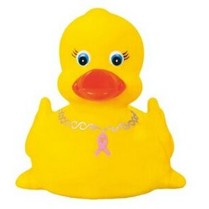 Rubber Pink Ribbon Duck©
