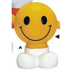 Yellow Rubber Smiley Face Bank© w/ Arms & Legs