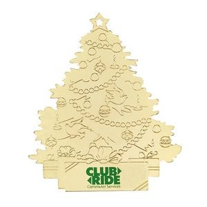 Christmas Tree with Gift Gold Ornament