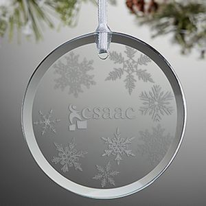 Crystal Glass Round Ornament