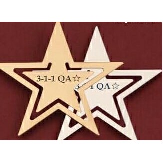 Star Shaped Gold Metal Bookmark