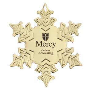 Snowflake Golden Holiday Ornament (2 3/4