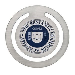 Round Silver Bookmark