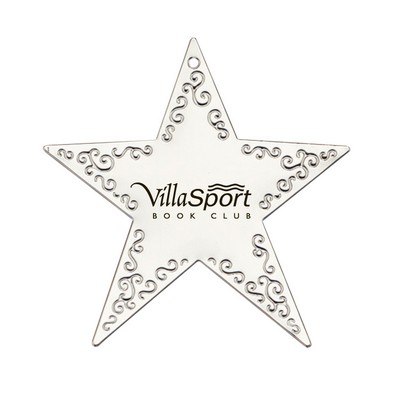 Star Ornament with Custom Imprint (3"x3 1/2")